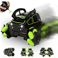 Pikkukuva 1 / 5: Kauko-ohjattava Driftausauto pojille ja tytöille, 2,4 GHz RC Stunt-ajoneuvot 360 asteen pyörityksellä, radio-ohjattavat driftausautot liukumiseen sisällä ja ulkona 4 -