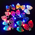 Miniatyrbillede 3 af 5: 10 Stykker LED Lysende Paillet Butterfly Justerbar Slips Butterfly til Fest