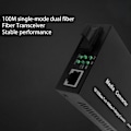Miniatyrbilde 4 av 5: 20km Svart Fast Ethernet Fiber Media Converter SC Optisk Transceiver