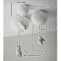 Miniatyrbillede 2 af 4: Børneloftlampe Hvid Akryl Lampeskærm, kreativ Isbjørn Loftlampe Moderne Tegneserie Dekor Lampe Armatur Indendørs Belysning Til Drenge Piger Soveværelse