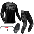 Miniatyrbilde 4 av 5: 2022 Dirt MoFox MTB Jerseybukser Gear Set MX Combo Motorsykkelantrekk Motocross Racing Enduro-drakt Herre Off-road Moto-hanskersett Gray LJersey 34 pants
