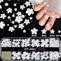 Miniatyrbild 2 av 5: Blom-nageldekorationer för akrylnaglar 3D Nagelkonstdekorationer Nagelglitterdekaler 3D Blom-nagelpärlor Strassdesign Nagelstuds Smycken Salong Nageltillbehör