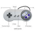 Miniatyrbilde 3 av 5: For SNES821 Retro Spillkonsoll 2.4G Kablet Dobbel Mini Spillkonsoll TV Spillkonsoll Innebygd 821 Spill EU Plugg