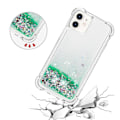 Pikkukuva 4 / 5: Iphone 12 Mini Kuori Glitteri Nestemäinen Läpinäkyvä Kimalteleva Kiiltävä Bling Kristallinkirkas Virtaava Hiekka Kansi Tpu Silikoni - Vihreä