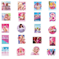 Pikkukuva 3 / 4: 50/100 kpl Barbie-elokuvatarrat Lapsuusanimaatio Nukkekoristeet Phone case Käsitili Vedenpitävä tarra Tee itse lelu 100pcs