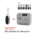 Miniatyrbilde 5 av 5: 3 stk Universell Garasjeport Mottaker 433 868 Mhz Rx Multi 300-900mhz Fjernkontroll Bryter 2ch 9-30v Ac Dc Kontroller Portåpner