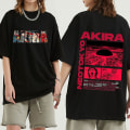 Miniatyrbillede 2 af 5: Japansk Anime Neo Tokyo Akira T-shirt Film Science Fiction Manga Shotaro Kaneda Kortærmede T-shirts til mænd 100 % bomuld T-shirt Navy blue XS