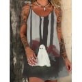 Miniatyrbillede 1 af 2: Kvinder Sommer Slim Sleeveless Scoop Neck A-line Flare Sun Kjoler style 5 S