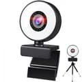 Streamingwebbkamera 1080P med Ring Light HD-webbkamera med