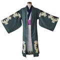 Miniatyrbilde 3 av 5: Anime Buccaneer Roronoa Zoro Cosplay Costume Halloween Funny Show Grønn parykk Gull øredobber Male XXXL