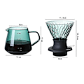 Miniatyrbillede 2 af 5: 600ml Immersion Dripper Switch Glas V60 Hæld-Over Kaffe Maskine V-Formet Dryp Kaffe Dripper Og Fil