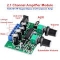 Miniatyrbild 2 av 5: 2.1 Kanal Klass D HiFi Effektförstärkarkort för Högtalare Subwoofer