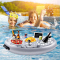 Miniatyrbild 4 av 5: 2023 - Uppblåsbar Dryckeshållare, 8 Hål Flytande Poolbar, Dryckesmugghållare Fruktsallad Buffé Pool Vuxen (ShiKai)