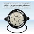 Miniatyrbild 2 av 4: Uppgraderat Poolpumpskorgskydd - Ersättningslock för poolpump kompatibelt med Splapool Pureline Deluxe, passar 0,75 hk, 1 hk, 1,5 hk pumpar med O-ring