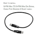 Miniatyrbild 1 av 3: Svart 9-pin Mini Till 9-pin Mini Din Signalkabel För Genesis 2