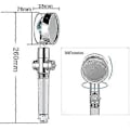 Miniatyrbild 3 av 3: Turboladdat Handhållet Duschmunstycke, Propellerdriven Dusch, Högt Vattentryck, Vattenbesparande, med Pausknapp, 360 Graders Rotation