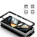 Miniatyrbild 3 av 5: Z Fold 5 Skal med Skärmskydd, Matt Läder Hybrid PC Hårt Allomfattande Stöttåligt Skal med Ställ för Samsung Galaxy Z Fold 5 2023