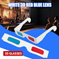 Miniatyrbild 5 av 5: 3D-glasögon, 10 par röda och blå pappersstereolinser för filmer, set anaglyfiska 3D-glasögon i papper