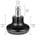 Miniatyrbilde 5 av 5: 5 stk. Erstatningshjul for kontorstol, 2 tommers høye stolbein (svarte)_s