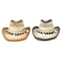 Miniatyrbild 5 av 5: Handgjord Stråhatt Sommar Handvävd Cowboyhatt Andningsbar Solhatt för Pojke Flicka