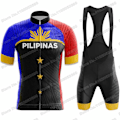 Pikkukuva 3 / 5: 2023 Filippiinit Pyöräilyneulesetti Kesä Pilipinas Pyöräilyvaatteet Set Maantiepyöräpaita Puku Pyörälappu shortsit MTB Urheiluvaatteet 4 4XL
