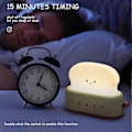 Miniatyrbillede 5 af 5: Toaster Lampe, Toast Natlampe Sød LED, USB Genopladelig, Dæmpbar Varm Toast Lampe med Timer (Grøn)