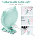 Miniatyrbillede 2 af 5: 2023 - Ring Light Selfie Clip, Mini Genopladelig 9-niveau Dæmpbar Lysstyrke med 32 Leds, 2 - 8 Timer (ShiKai)