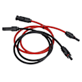 Miniatyrbilde 4 av 5: 2 stk 10AWG 6mm2 Solcellepanel Skjøtekabel Rød Svart 1m / 3.3ft Nominell Spenning 1000V DC