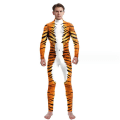Miniatyrbillede 1 af 5: Kvinders Halloween Tiger Costume Cosplay Bodysuit 3d Skinny Stretch Costume L