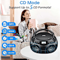 Miniatyrbillede 3 af 5: CD-afspiller Multifunktionel Bærbar Bluetooth CD-afspiller Radio EU-stik