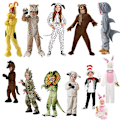 Pikkukuva 2 / 5: Toddler Lapset Hevonen Kani Koira Leijona Tiikeri Dinosaur Cos Puvut Pojat Tytöt Lammas Sarjakuva Eläin Haalarit Halloween Purim dinosaur S