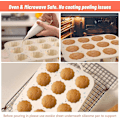 Miniatyrbillede 5 af 5: Pakke med 4 Silikone Muffinforme, 12 Kop Muffinforme, Cupcake Bageforme, Non-Stick Muffinform til Muffinkager, Cupcakes, Chokolade, Brød, Kager