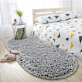 Miniatyrbild 1 av 5: Tflycq Oval Fluffy Matta Mattor, Modern Plysch Shaggy Area Matta För Barn Sovrum Extra bekväm Söt Nursery Matta Sängmatta För Pojkar Flickor Heminredning