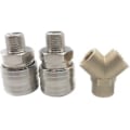 Miniatyrbilde 5 av 5: Trykkluftfordeler, trykkluftkobling, trykkluftbryter, med to 1/4 tommers gjengekoblinger, rustfritt messing, fullt montert