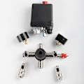 Miniatyrbillede 2 af 5: Trykregulator med trykføler til kompressor Trykføler med 2 display