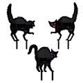 Pikkukuva 1 / 5: Black Cat Halloween Pihakyltit Siluetti Musta Ulkokoristeet Tervetuloa Eläinkoristeet Pation nurmikon puutarhaan Style three