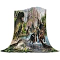 Miniatyrbild 1 av 5: Flanell Fleece Filt för Soffa Säng Vulkan Dinosaurie Samling Mjuk Mysig Lättviktig Sängfilt för Barn/Vuxna/Flickor/Pojkar 150x200cm Dinosaurie2al