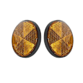 Miniatyrbilde 1 av 5: 2 x 2-tommers Runde Oransje Reflektorer Universell For Motorsykler ATV Sykler Dirt Bikes