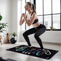 Miniatyrbillede 4 af 5: Squat Guide Måtte Squat Trin Positioner Knæ Måtte med Fod Position Måtte, Trænings Squats Ben Muskel Mål