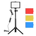 Pikkukuva 3 / 5: Andoer USB Videoneuvotteluvalaisinsarja, jossa 1 * LED-videovalo 5600K himmennettävä + 1 * Pöytäteline
