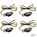 Miniatyrbild 1 av 5: 4-pack LED-blinkers Mini Rökfärgade Lins Blinkers Fram Bak MC-Ljus, 11