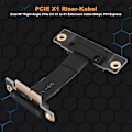 Pikkukuva 2 / 5: Pcie X1 Riser -kaapeli, kaksois 90 asteen suorakulma Pcie 3.0 X1 - X1 -jatkokaapeli 8 Gbps Pci 1x Riser