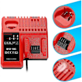 Miniatyrbillede 4 af 5: M12-18C Li-ION Batterioplader til Milwaukee 12V 14.4V 18V C1418C 48-11-1815/1828/1840 Lithium Batteri M18 M14 M12
