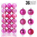 Miniatyrbilde 2 av 4: 36 stk/sett 3cm Juleball Juletrepynt Hjem Juleoppheng Nyttårsfest Dekorasjonsgave 2023 11 3cm 36pcs