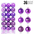 Miniatyrbilde 2 av 4: 36 stk/sett 3cm Juleball Juletrepynt Hjem Juleoppheng Nyttårsfest Dekorasjonsgave 2023 15 3cm 36pcs