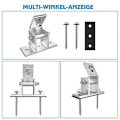 Miniatyrbilde 3 av 4: 4 Pakke Solcellepanelholdere, Tak Kroker, 10-60 Feste Solcellemodul, Justerbar PV Modulholder for Solcellepanel