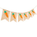 Pikkukuva 4 / 5: 2kpl Yksinkertainen Pääsiäisriippuva Banneri Juhlat Bunting Scene Layout Prop