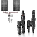 Miniatyrbillede 2 af 5: 2 par solcelleforbindelsesstik Y-stik i par MMF + FFM parallelforbindelse mellem solpaneler