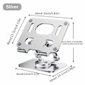 Miniatyrbillede 1 af 4: 360-graders drejelig tablet stander Mobiltelefon tablet stander Aluminium legering multifunktionel desktop doven stander 360 grader drejelig foldbar let og nem
