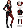 Miniatyrbillede 4 af 5: Kvinders 3d mekaniske robotskeletprint Halloween Jumpsuit Romper Cosplay kostume L